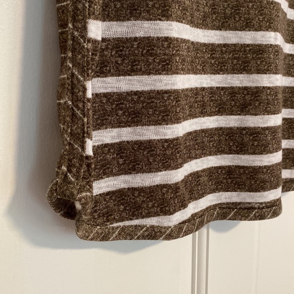 Chico’s striped, cap-sleeve t-shirt. Size 2 (10/L). - Picture 3 of 8